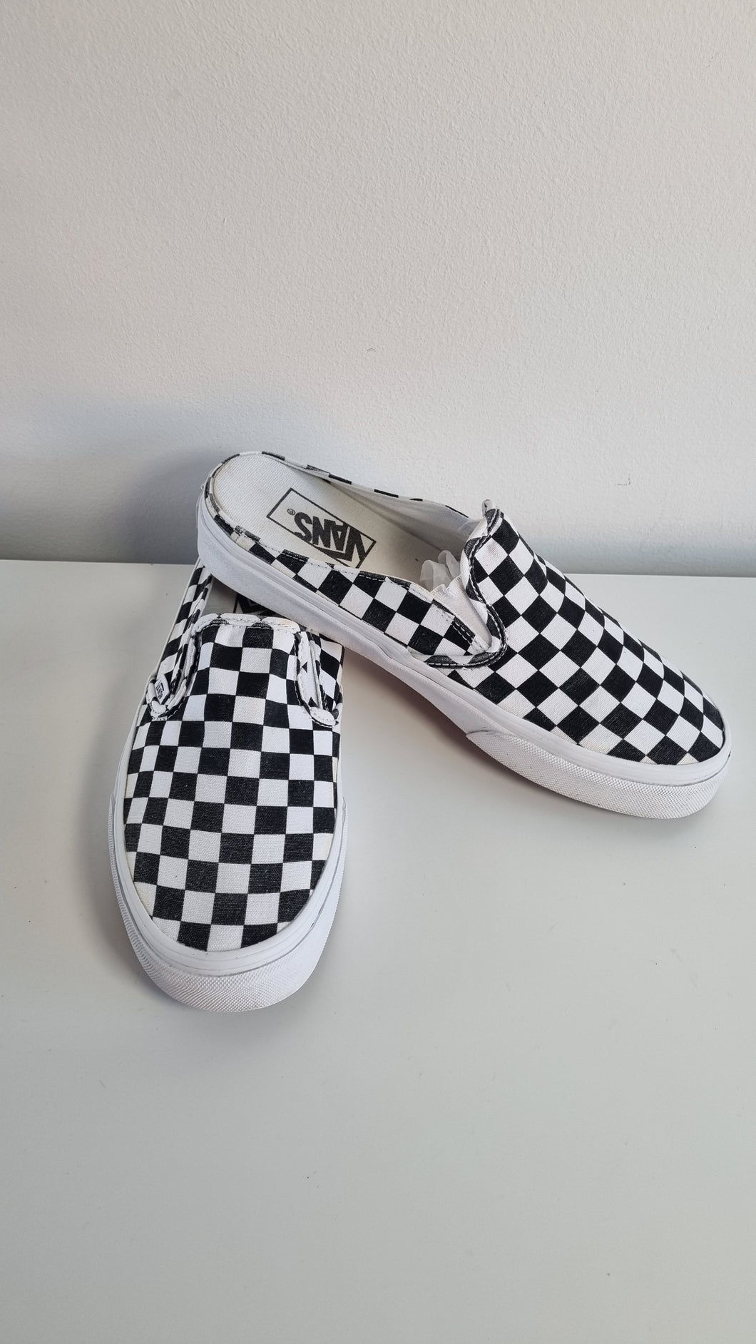 Vans Checkerboard Canvas Ladies Slip-on Mules 6