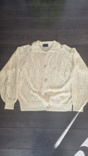 Load image into Gallery viewer, River Island Butter Yellow Lace Knitted Crochet Cardi 18/20
