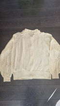 Load image into Gallery viewer, River Island Butter Yellow Lace Knitted Crochet Cardi 18/20
