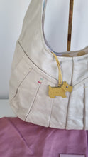 Load image into Gallery viewer, Radley Cream Leather Slouch Hobo Y2K Dog Charm Bag
