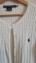 Load image into Gallery viewer, Ralph Lauren Sport White Cable Knit Cardigan XL
