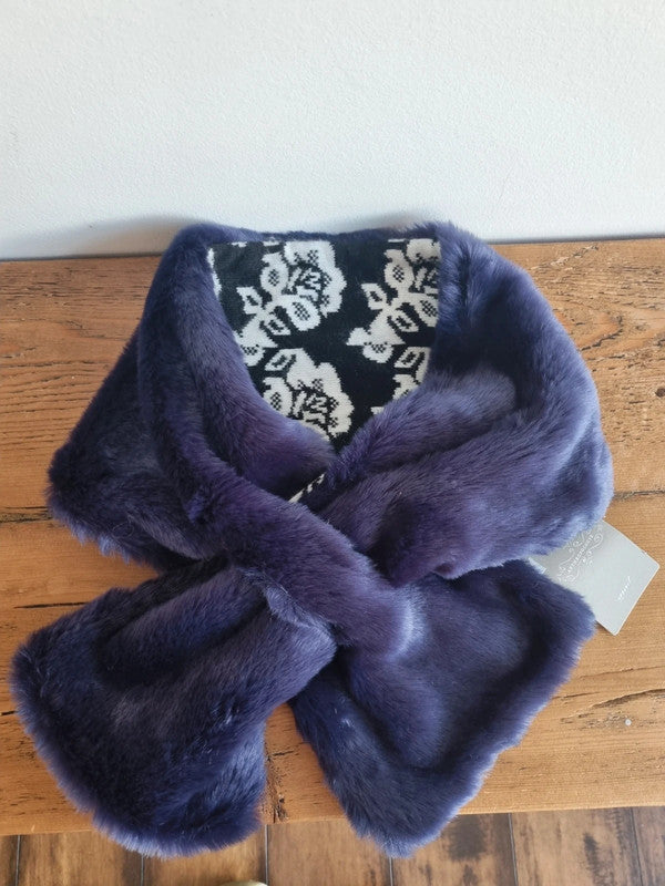 Anthropologie Reversible Faux Fur Scarf