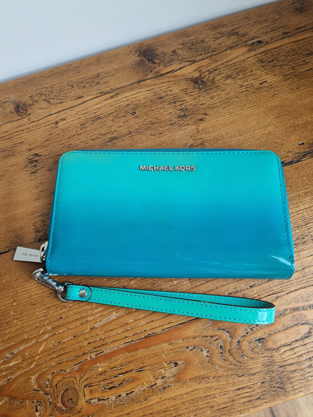 Michael Kors Ombre Teal Purse Wristlet