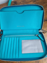 Load image into Gallery viewer, Michael Kors Ombre Teal Purse Wristlet
