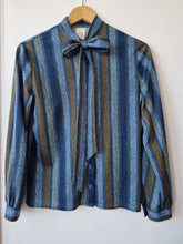 Load image into Gallery viewer, Vintage 70s Pussybow Blouse 10/12
